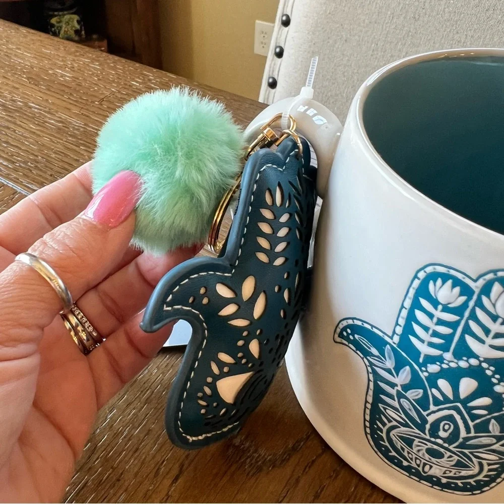 Bohemian Hamsa Mug Hamsa keychain Bonus NWT - Picture 3 of 11